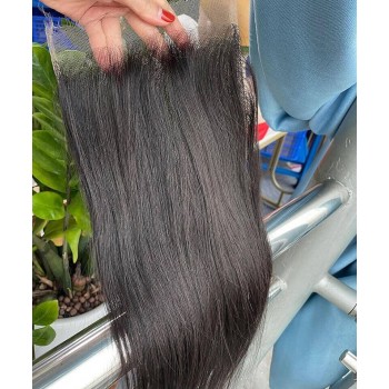 Straight 7x7 Lace Closure Human Hair With Baby Hair