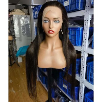 Straight Wave 13x6 Lace Front Wigs With Fake Scalp
