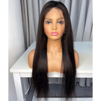 Straight Silk Top Wigs Full Lace Wigs Human Hair With Baby Hair
