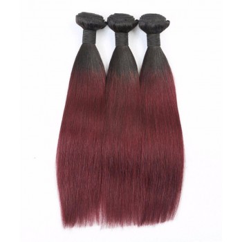 1B/99J Ombre Color Straight Brazilian Virgin Hair