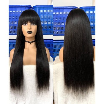 Straight 13x6 Lace Front Wigs With Bang 150% Density