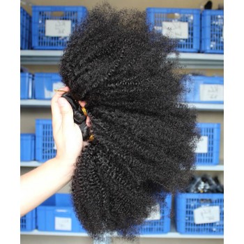 Mongolian Afro Kinky Curly Hair Bundles Deal 10-30 Inches