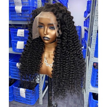 Kinky Curly T Part 13x4 Lace Front Wigs For Black Women 150% Density