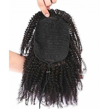 Afro Kinky Curly Ponytail Human Hair Extensions