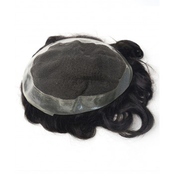 Thin Skin Pu Human Hair Pieces Good Quality