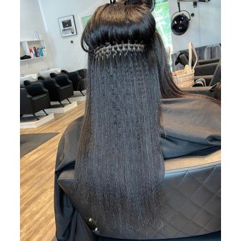 Yaki Straight Micro Links Human Hair Extensions 8-30 Inches