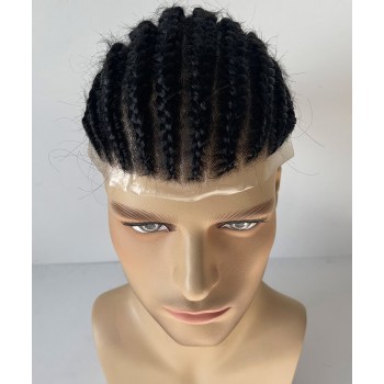 8X10 Skin Braiding Human Hair Toupee For Men Braiding Pu Toupee