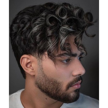 Mono Base Replacement Human Hair Men Toupee For Bald