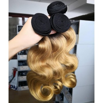 Ombre Two Tone Colored Human Hair Body Wave Bundles