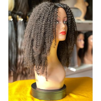 150% Density U Part Afro Kinky Curly Hair Wigs Cheap Prices