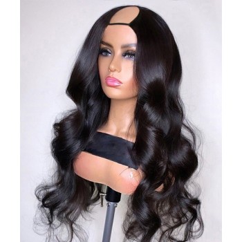150% Density Body Wave U Part Wig For Sale Natural Looking