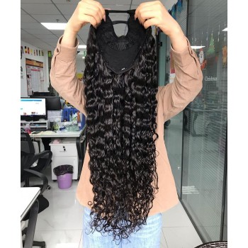 Quality Water Wave U Part Human Hair Wigs For Women