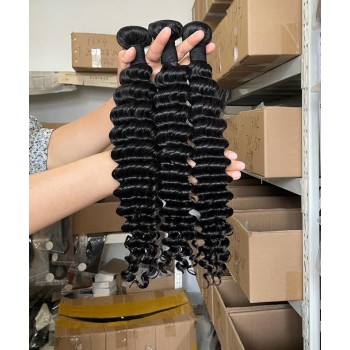 Mongolian Virgin Hair Deep Weave Bundle For Sale