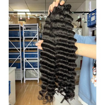 Indian Virgin Hair Bundles Deep Wave Human Hair