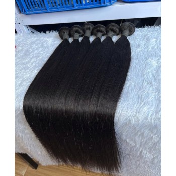 Natural Color Straight Wave European Virgin Hair Bundles Sale