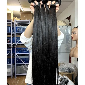Long Length Straight Indian Virgin Hair Weave Bundles Sales