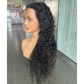 200% High Density Water Wave Transparent Lace Front Wigs