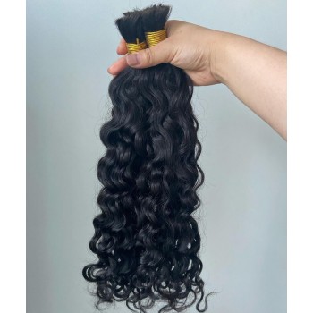 Water Wave Braiding Human Hair Bulk No Attachment