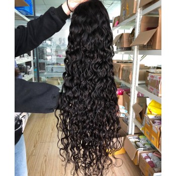 Transparent 360 Lace Front Wig Water Wave Hair 130% Density