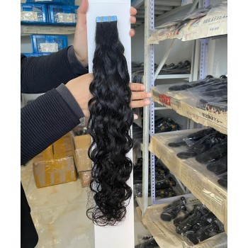 Water Wave Tape Human Hair Extensions 8-30 Inches For Sale