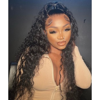 Water Wave 6X6 HD Lace Closure Wigs Human Hair 130% Density HD Lace