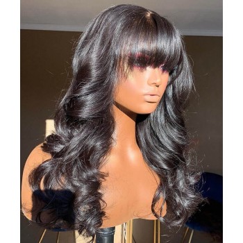 Good Quality Body Wave 13x6 Lace Front Wigs With Bang