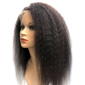 Kinky Straight Full Lace Human Hair Wigs For Black Women