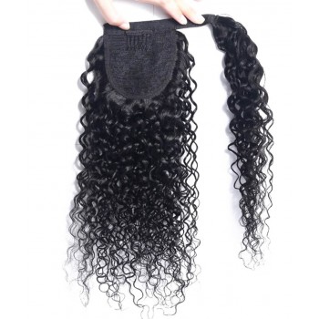 Brazilian Curly Wrap Ponytail Human Hair Extensions