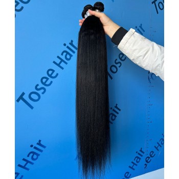 Yaki Straight Indian Virgin Hair Bundles 10-30 Inches 3Pics For Women Sales