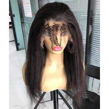 Yaki Straight 250% Density 13X6 Lace Front Wigs For Women
