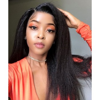 Yaki Straight 5X5 HD Lace Closure Human Hair Wigs For Sale