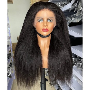 Italian Yaki Straight 13X6 HD Lace Front Human Hair Wigs