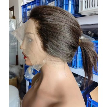 Light Yaki Full Lace Human Virgin Hair Wigs For Black Women