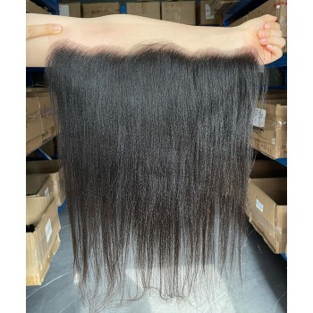 Light Yaki Straight 13x4 Ear to Ear Lace Frontal Closure