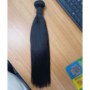 Light Yaki Straight Brazilian Virgin Hair Weave One Bundle Deal
