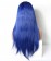 Blue Colored Straight Human Hair Wigs For Black Women