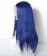 Blue Colored Straight Human Hair Wigs For Black Women