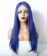 Blue Colored 13x6 Transparent Lace Front Wigs 