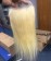 613 Blonde Color 6x6 Lace Closure Human Hair  Pre Plucked 