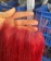 99J Red Color Straight 4x4 Lace Closure Human Hair