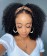 Afro Kinky Curly Headband Human Hair Wigs 150% Density 