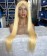 613 Blonde Color Straight Human Hair Lace Wigs For Women 