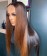 Ombre Colored Straight 13x4 Transparent Lace Wigs