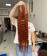 Orange Color Deep Wave Human Hair Wigs Pre Plucked 