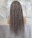 Gray Color Kinky Curly Transparent Lace Wigs 150% Density