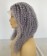 Gray Color Kinky Curly Transparent Lace Wigs 150% Density