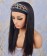 Yaki Straight Headband Wigs For Black Women 150% Density 
