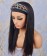 Italian Yaki Straight Headband Wigs For Black Women 150% Density Corase Yaki