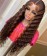 Ombre Color Loose Wave 360 Lace Frontal Wigs 150% Density