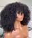 Afro Kinky Curly Lace Front Human Virgin Hair Bang Wigs 